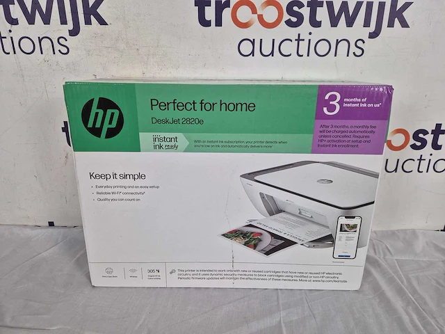Hp deskjet 2820e - all-in-one printer - geschikt voor instant ink - cement - afbeelding 2 van  2