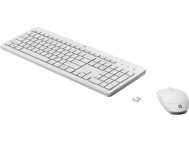 Hp draadloos toetsenbord en muis 230 qwerty wit - afbeelding 2 van  3