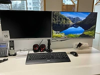 Hp e233 monitoren op arm - afbeelding 2 van  9