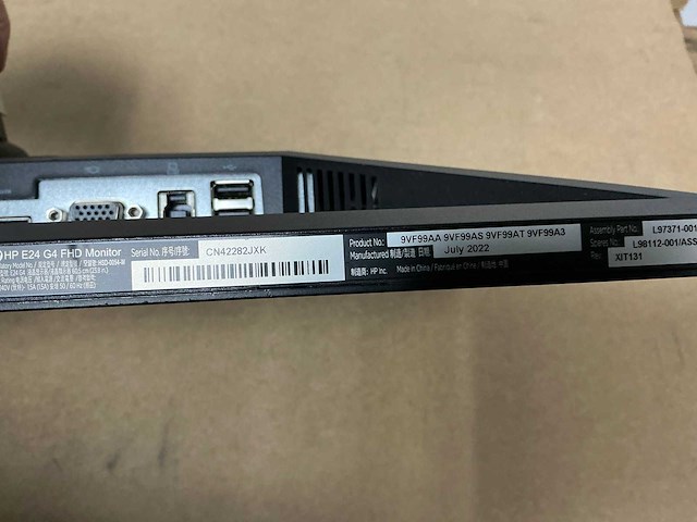 Hp e24 g4 monitor - afbeelding 6 van  6