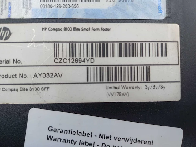 Hp elite 8100 laptop (5x) - afbeelding 3 van  3