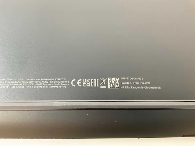Hp elite dragonfly 13.5”, core(tm) i5 12th gen, 16 gb ram, 256 gb ssd chromebook - afbeelding 7 van  7