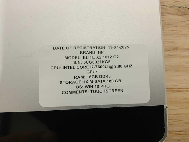 Hp elite x2 (i7) tablet (2x) - afbeelding 7 van  8