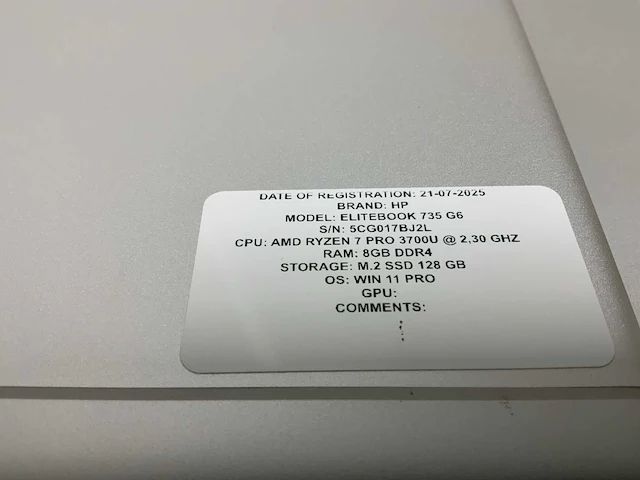 Hp elitebook 735 g5 &g6 laptop (2x) - afbeelding 2 van  9