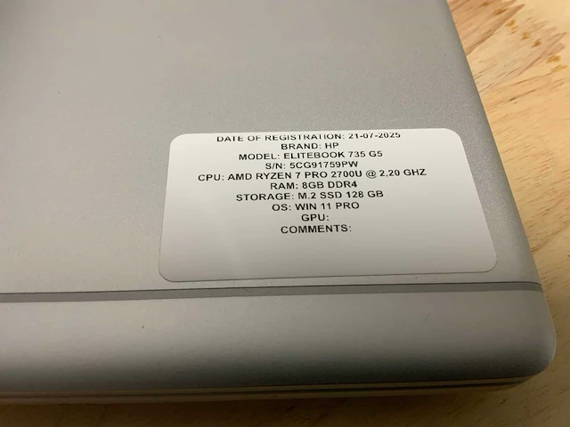 Hp elitebook 735 g5 &g6 laptop (2x) - afbeelding 3 van  9