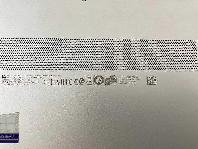 Hp elitebook 830 g7 13,3”, core(tm) i7 10th gen, 16 gb ram, 512 gb nvme laptop - afbeelding 7 van  9
