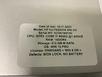 Hp elitebook 840 g5 (i7-gen8) laptop (3x) - afbeelding 2 van  11