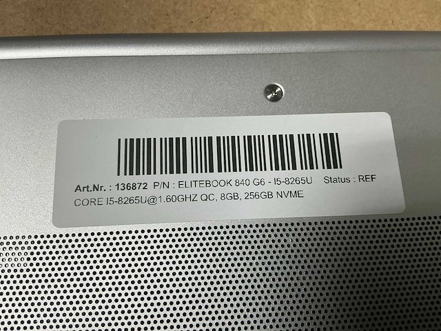 Hp elitebook 840 g6 - i5-8265u laptop - afbeelding 3 van  4