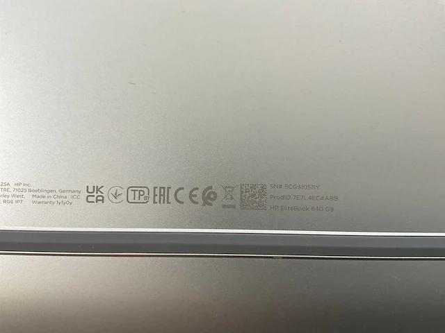 Hp elitebook 840 g9 14”, core(tm) i7 12th gen, 32 gb ram, 512 gb nvme laptop - afbeelding 7 van  7