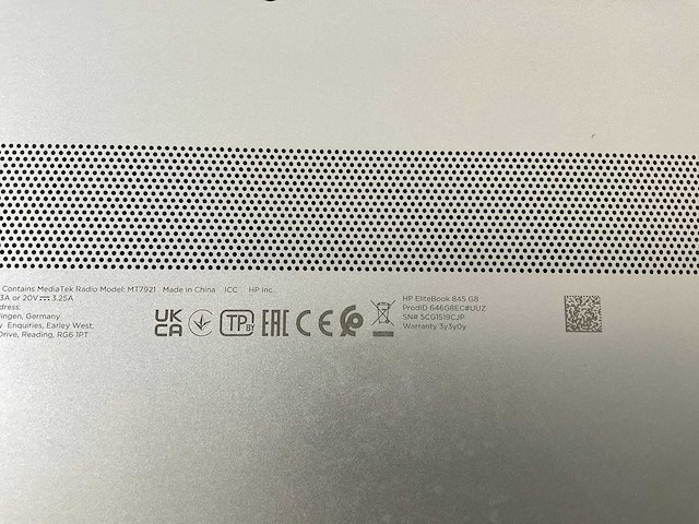 Hp elitebook 845 g8 14”, amd ryzen 3 pro 5450u, 16 gb ram, no hdd laptops (2x) - afbeelding 7 van  16