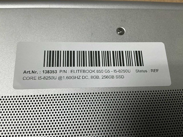 Hp elitebook 850 g5 - i5-8250u laptop - afbeelding 3 van  4