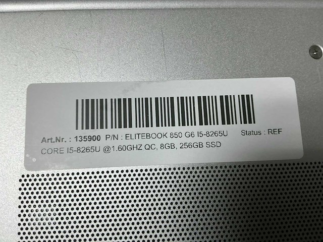 Hp elitebook 850 g6 i5-8265u laptop - afbeelding 3 van  4