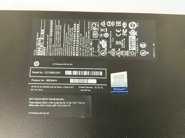 Hp elitedesk 800 g5 sff, core(tm) i5 9th gen, 16 gb ram, 512 gb nvme desktop - afbeelding 5 van  5