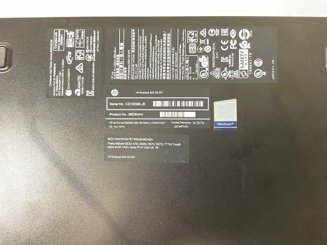 Hp elitedesk 800 g5 sff, core(tm) i5 9th gen, 16 gb ram, 512 gb nvme mini desktop (2x) - afbeelding 10 van  11