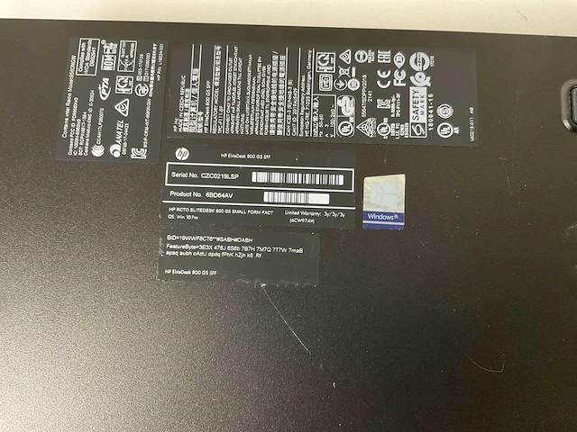 Hp elitedesk 800 g5 sff, core(tm) i5 9th gen, 16 gb ram, 512 gb nvme mini desktop (2x) - afbeelding 12 van  12