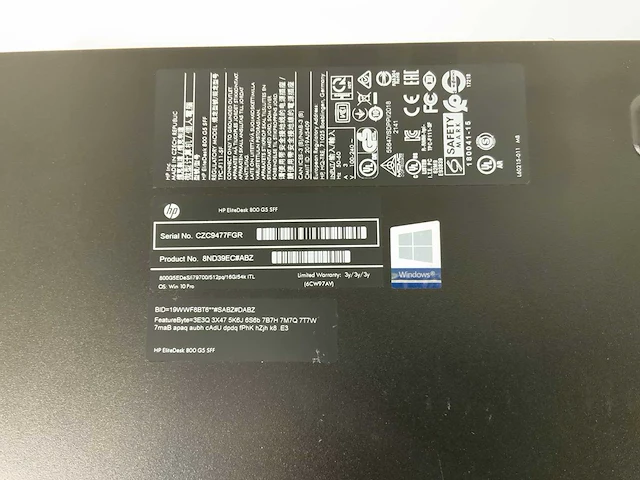 Hp elitedesk 800 g5 sff, core(tm) i7 9th gen, 16 gb ram, 512 gb nvme desktop - afbeelding 5 van  5