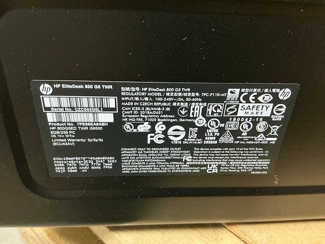 Hp elitedesk 800 g5 twr computersysteem - afbeelding 6 van  6