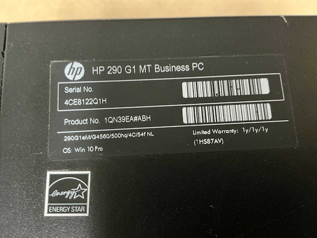 Hp hp 290 g1 mt - g4560 desktop - afbeelding 6 van  6