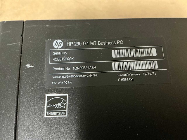 Hp hp 290 g1 mt - g4560 desktop - afbeelding 6 van  6