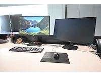 Hp intel core i7 z230 sff desktop met 2 monitoren en dubbele monitorenarmsteun - afbeelding 1 van  4