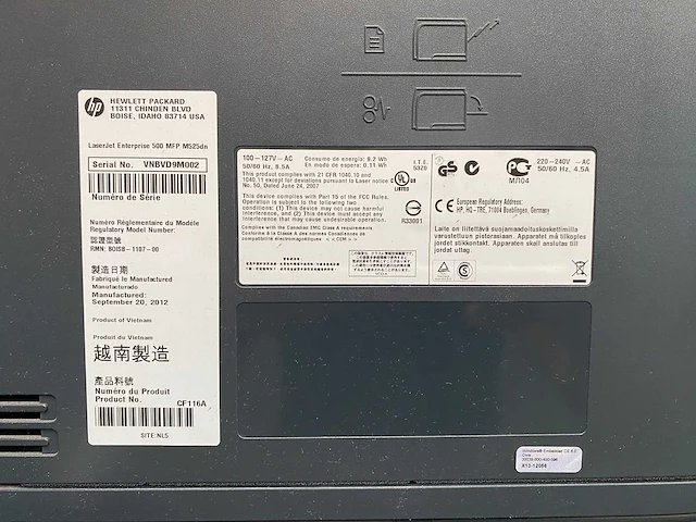 Hp laserjet 500 mfp m525 - multifunctionele printer - afbeelding 2 van  12
