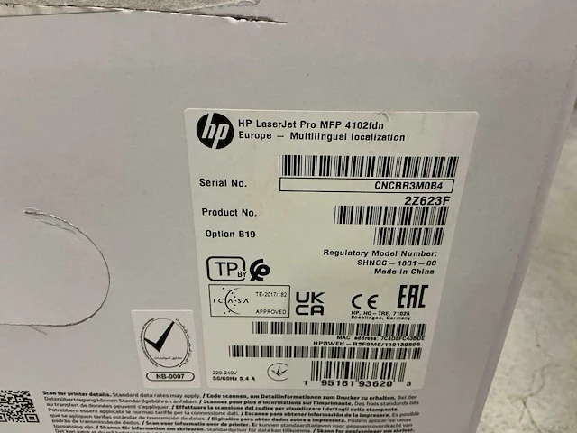 Hp laserjet pro mfp 4102fdn printer - afbeelding 2 van  2
