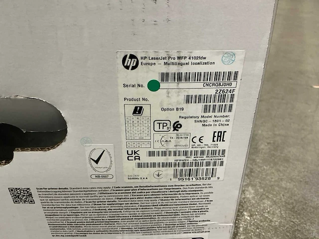 Hp laserjet pro mfp 4102fdw - afbeelding 2 van  2