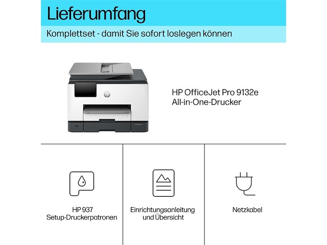 Hp officejet pro 9132e all-in-one inkjetprinter geschikt voor instant ink zwart - afbeelding 3 van  4