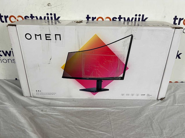 Hp omen 34c - qhd va ultrawide curved 165hz gaming monitor - 34 inch - afbeelding 2 van  2