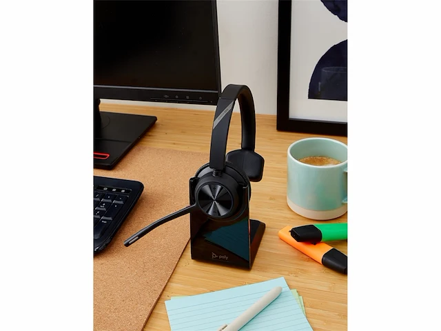 Hp poly voyager 4310 uc mono on ear headset noise cancelling zwart - afbeelding 4 van  4