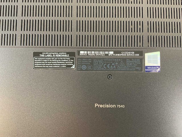 Hp precision 7540 15.5", core(tm) i7 9th gen, 64 gb ram, no hdd, nvidia quadro t2000 mobile 4 gb laptop - afbeelding 7 van  7