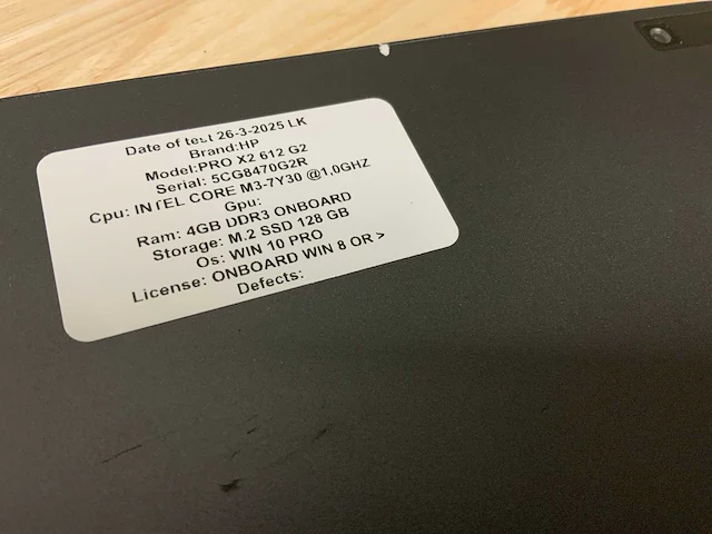 Hp pro x2 612 g2 tablet (8x) - afbeelding 3 van  13