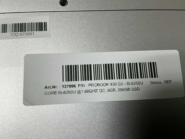 Hp probook 430 g5 - i5-8250u laptop - afbeelding 3 van  4