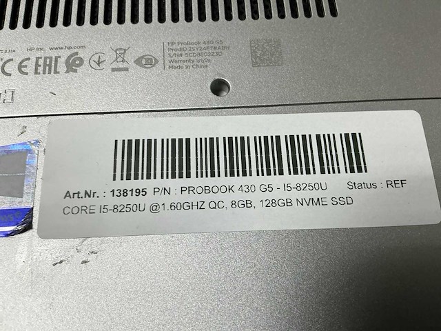 Hp probook 430 g5 - i5-8250u laptop - afbeelding 3 van  4