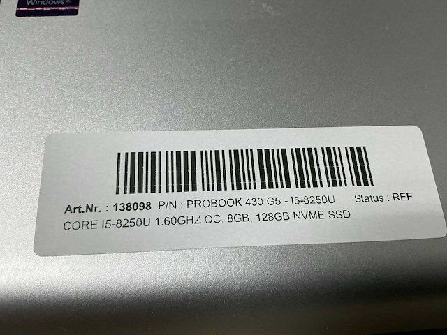 Hp probook 430 g5 - i5-8250u laptop - afbeelding 3 van  4