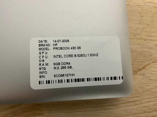 Hp probook 430 g5 laptop (2x) - afbeelding 8 van  9