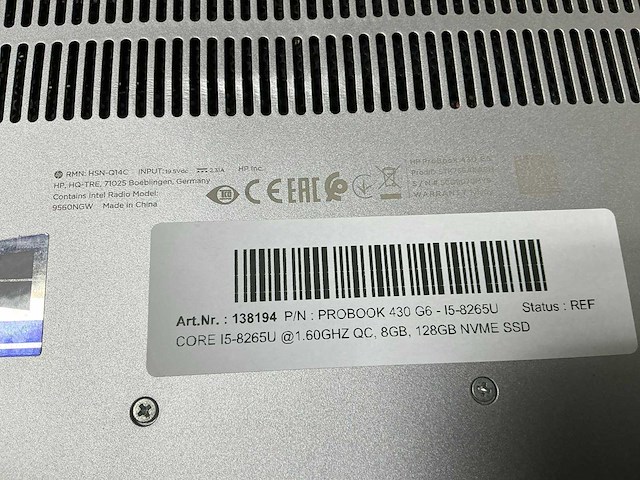 Hp probook 430 g6 - i5-8265u laptop - afbeelding 3 van  3