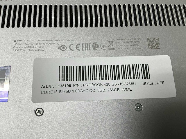 Hp probook 430 g6 - i5-8265u laptop - afbeelding 3 van  3