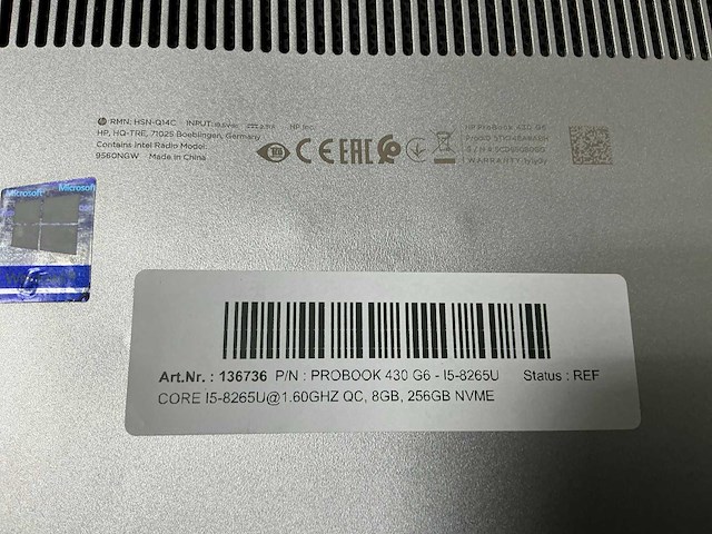 Hp probook 430 g6 - i5-8265u laptop - afbeelding 3 van  3