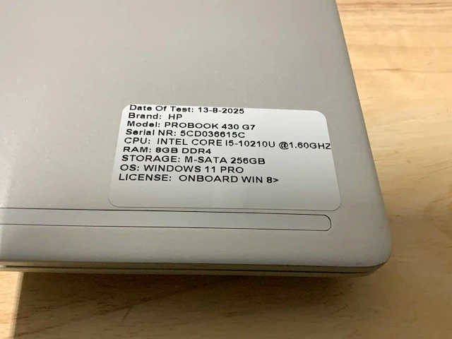 Hp probook 430 g7 laptop - afbeelding 6 van  8