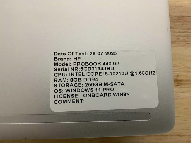 Hp probook 440 g7(i5-gen10) laptop (2x) - afbeelding 7 van  9