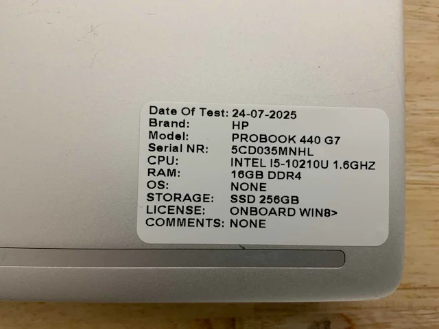 Hp probook 440 g7(i5-gen10) laptop (2x) - afbeelding 9 van  9