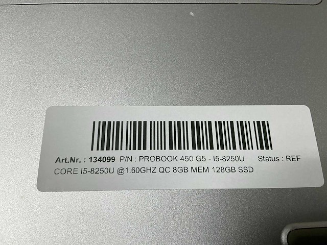 Hp probook 450 g5 - i5-8250u laptop - afbeelding 3 van  4