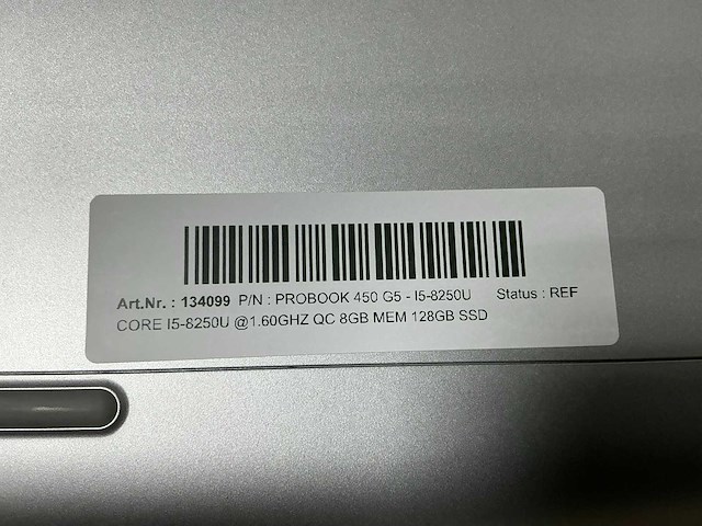 Hp probook 450 g5 - i5-8250u laptop - afbeelding 3 van  4
