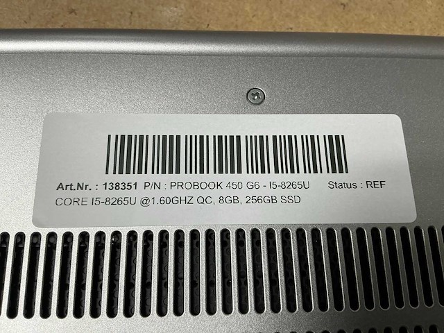 Hp probook 450 g6 - i5-8265u laptop - afbeelding 3 van  4