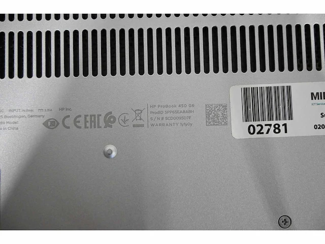 Hp probook 450 g6 laptop - afbeelding 5 van  5