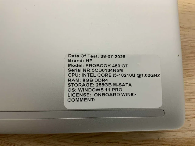Hp probook 450 g7 laptop (2x) - afbeelding 4 van  13