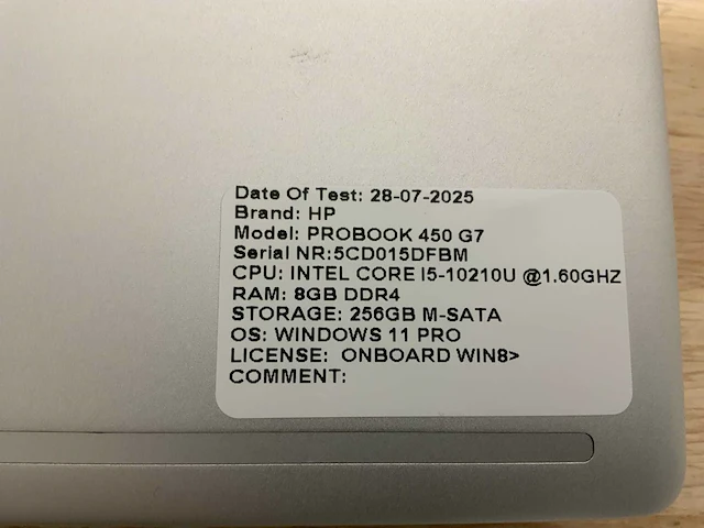 Hp probook 450 g7 laptop (2x) - afbeelding 11 van  13