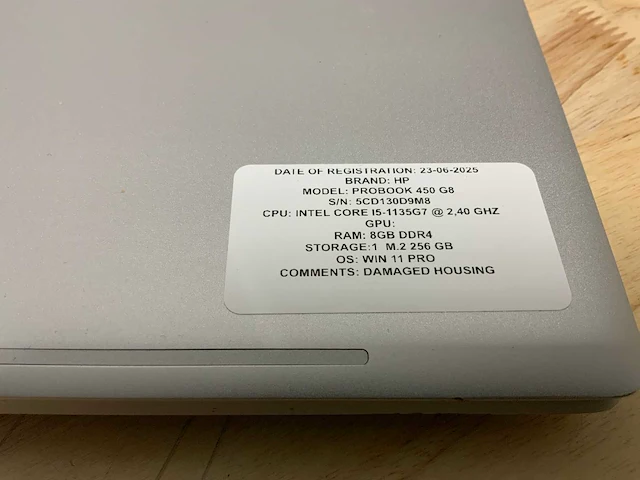 Hp probook 450 g7 laptop - afbeelding 2 van  11