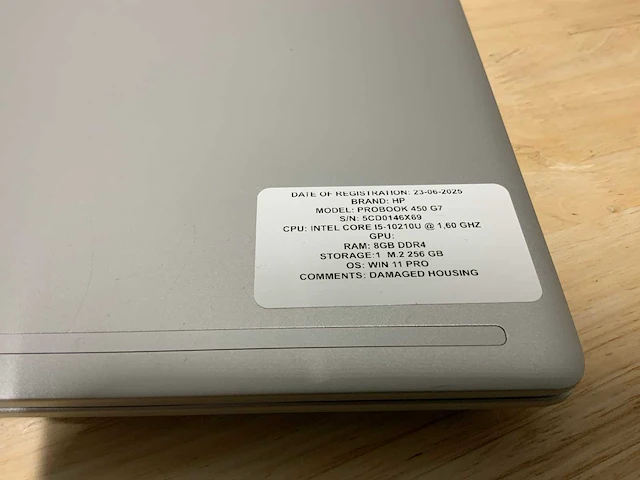 Hp probook 450 g7 laptop - afbeelding 2 van  11